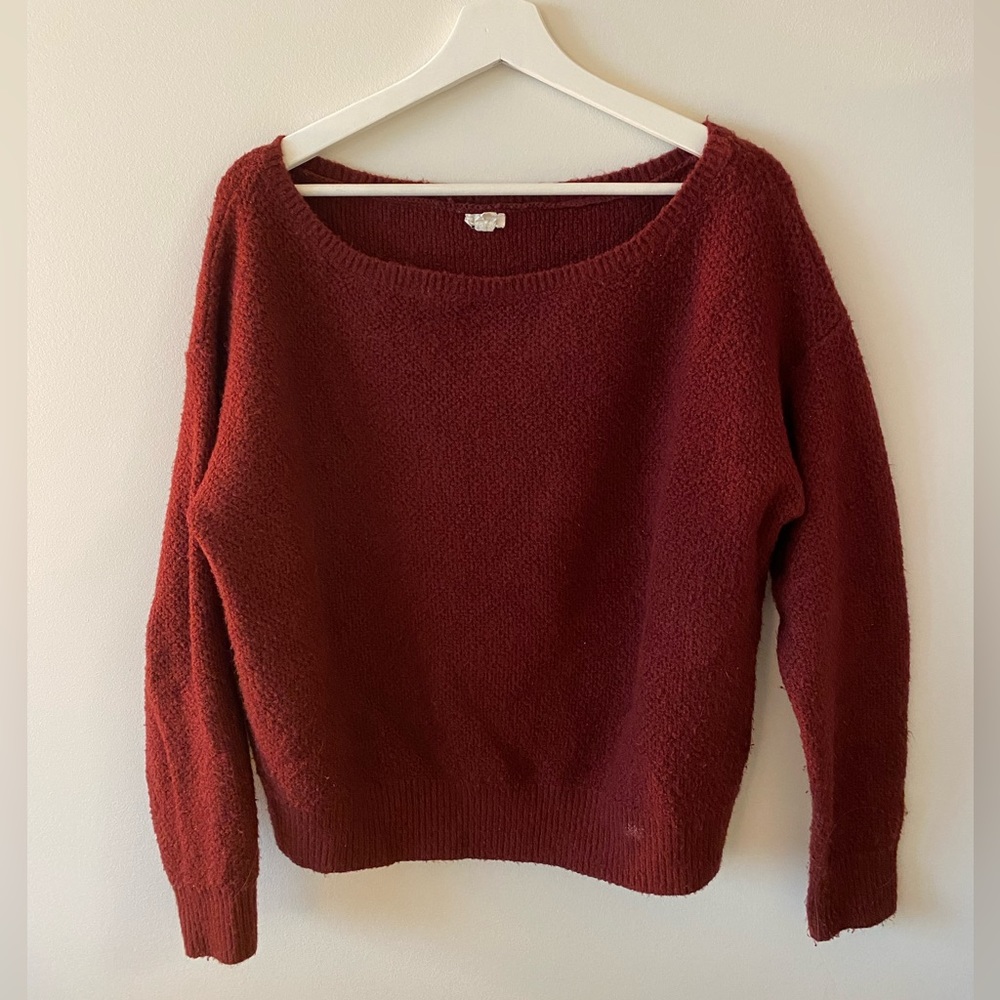 Wide neck sweater